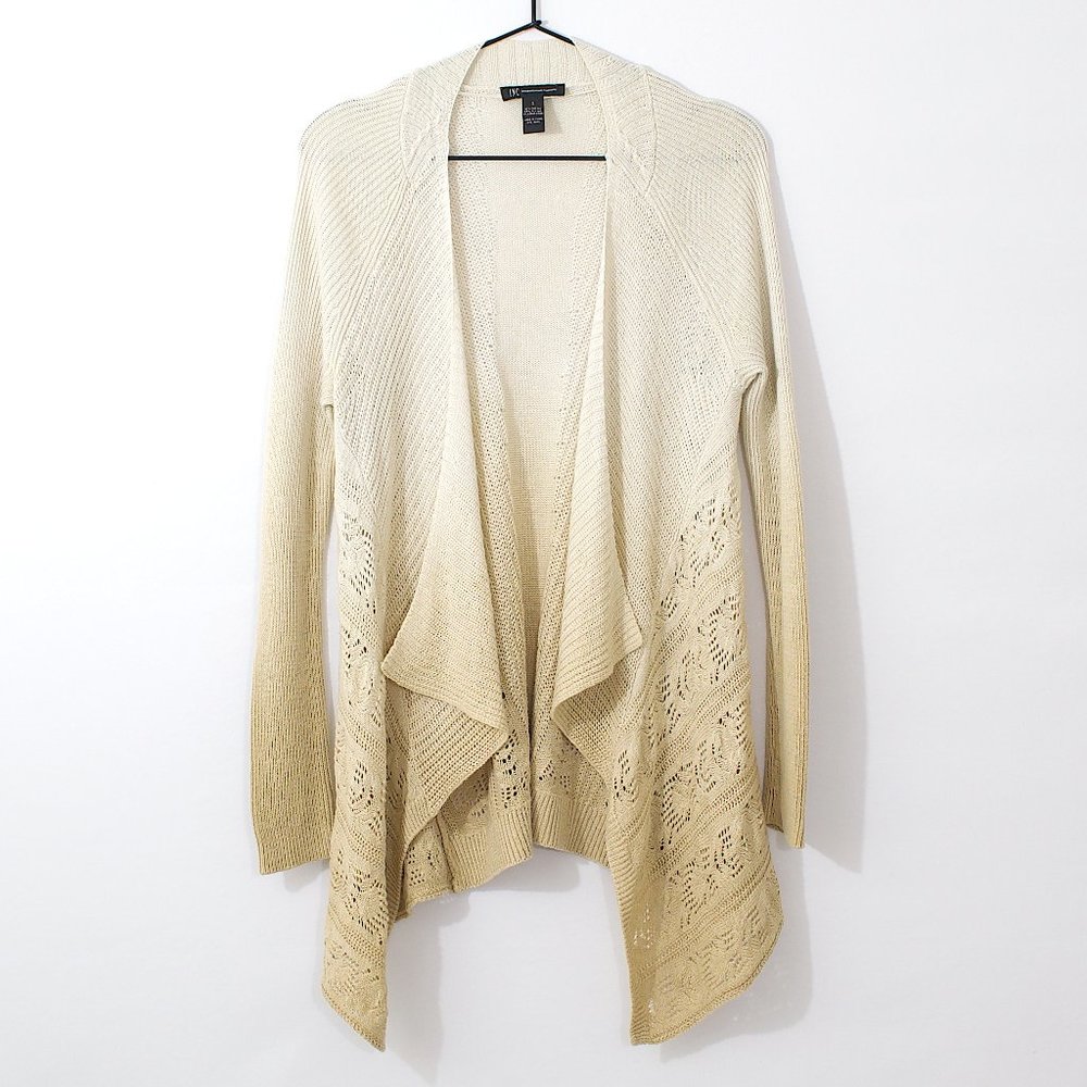 INC Beige Ombre Knit Cardigan